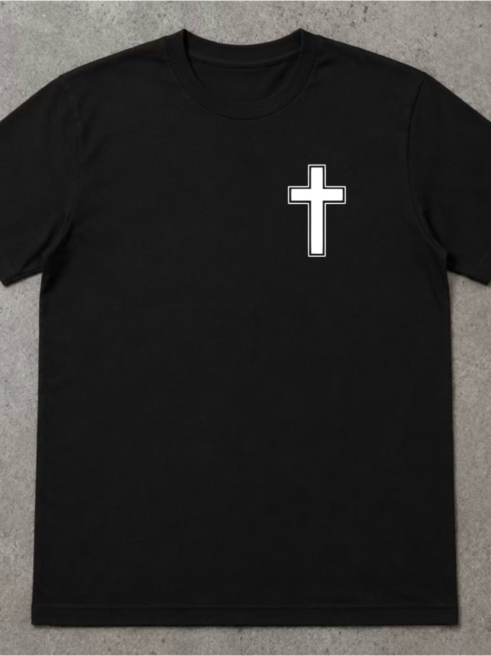 Black Cross Graphic T-Shirt